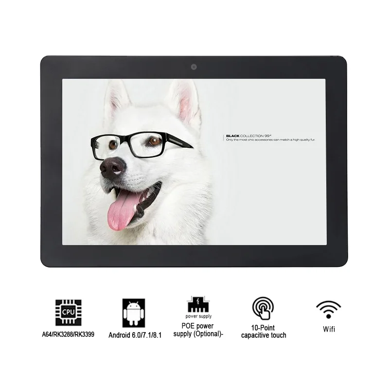 LCD IPS panel POE tablet with VESA Port android 6.0  rk3288  1.8hz 1280*800 resolution 12.1