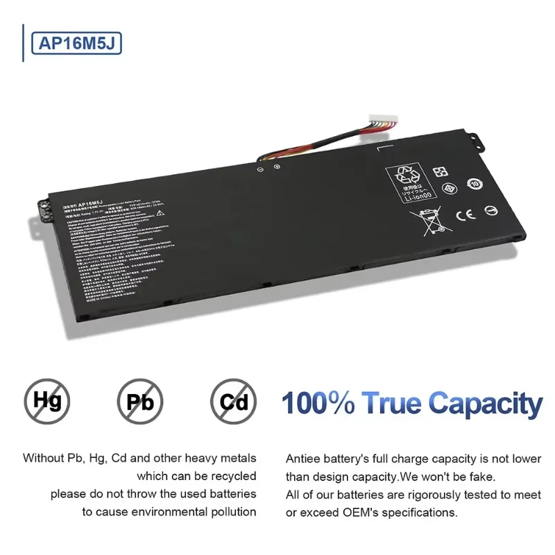 37Wh AP16M5J Laptop Battery for Acer Aspire 1 A114-31 A114-32 3 A314-31 A315-21 A315-21G A315-22 A315-31 A315-55 N1702 N18013