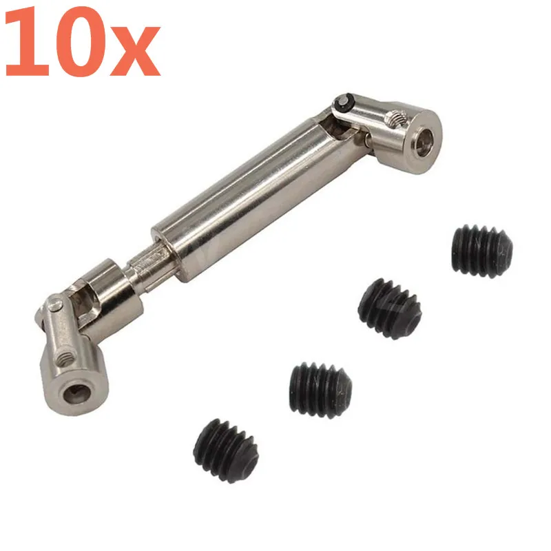 

10Pcs RC SCX10 Upgrade Stainless Steel Universal Drive Shaft With CVD90-115mm 110-155mm D90 For 1/10 Model HSP Car AXIAL Crawler