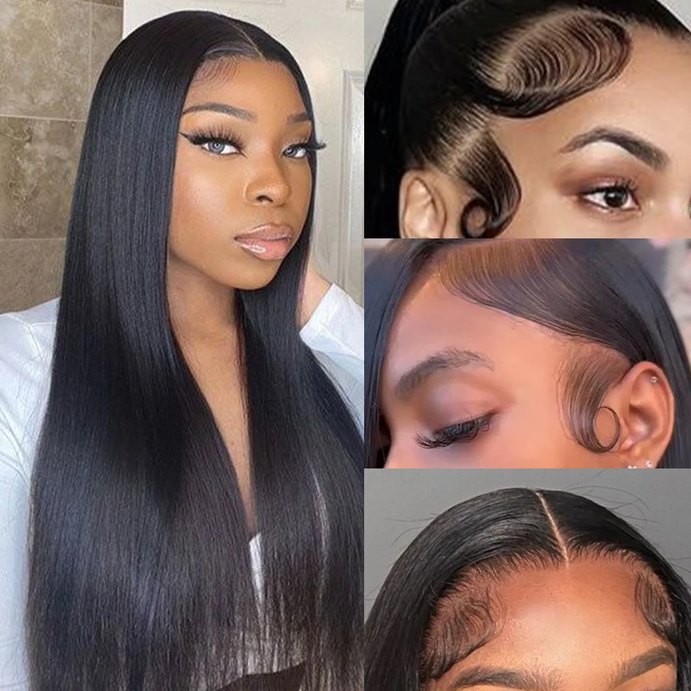 

Alibele Straight 13x4 Transparent Lace Frontal Wigs Human Hair Wigs Pre Plucked Lace Front Wigs Easy Install Wholesale For Women