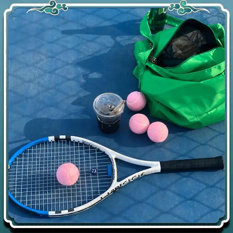 Reliable 18Pcs Pack Pink Tennis Balls Wear-Resistant Elastic Training Balls 66Mm Ladies Beginners Practice Tennis Ball For Club