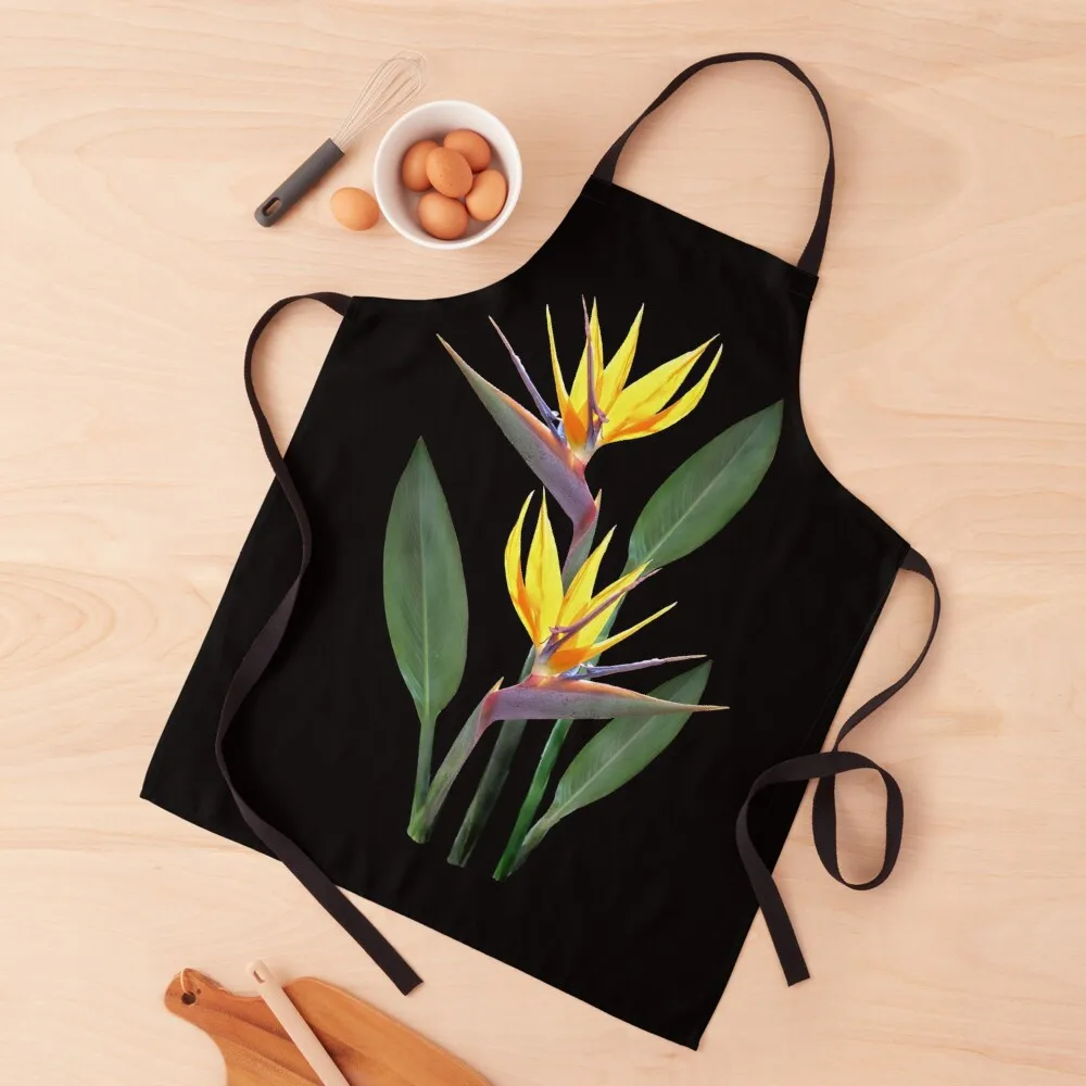 

Strelitzia - Tropical Flower - Kenya - Africa Apron for home useful pieces Costume Waiter Chef Uniform Woman Apron