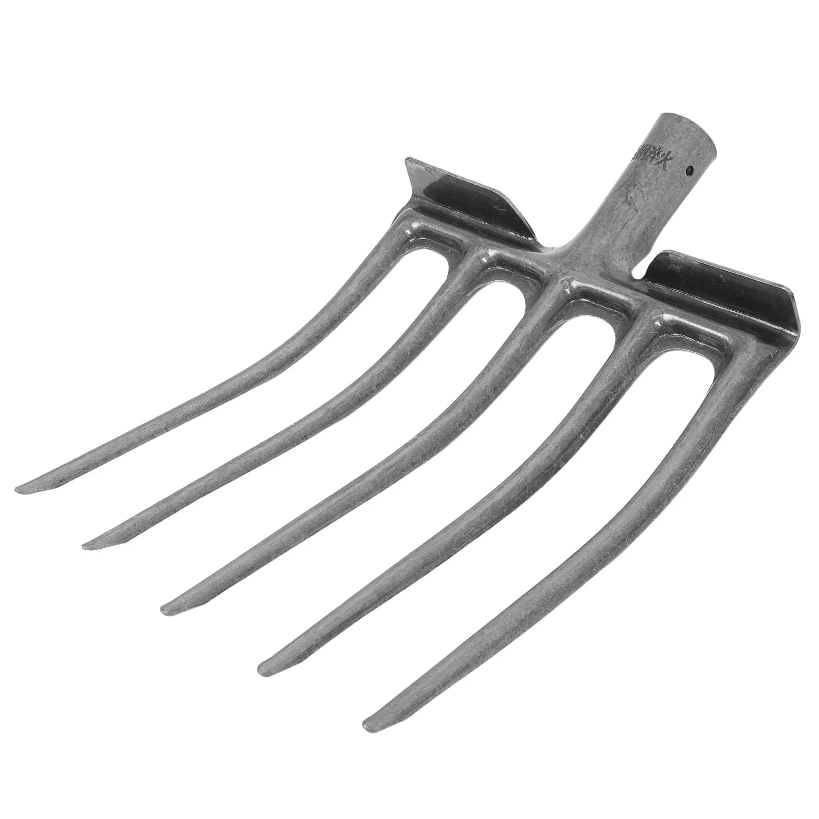 Heavy-Duty All-Steel Agricultural Fork Head 4-Tine Soil Loosener for Deep Plowing Aeration Farming Gardening Manure Handling