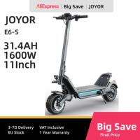 JOYOR E6-S Adults Electric Scooter 11-Inch Tire EScooter 1600W*2 Motor 60V31.5AH Battery Mountain E-scooter