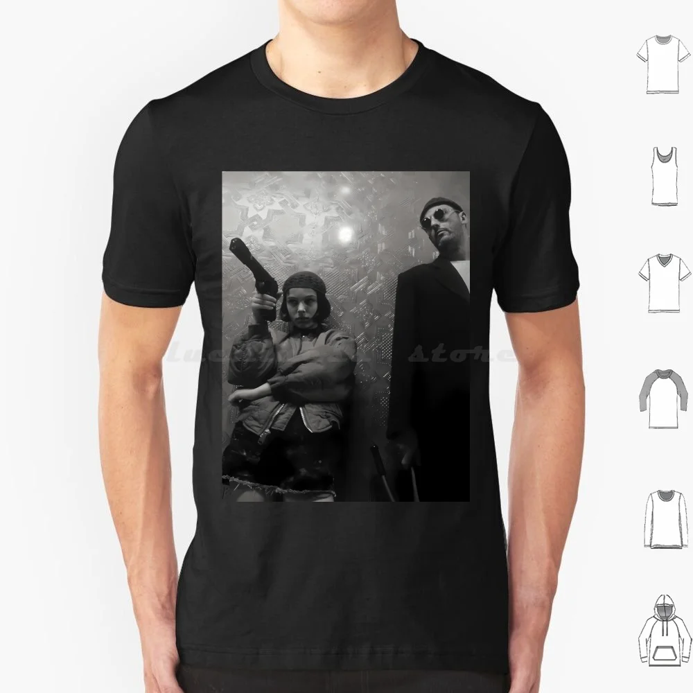 ليون المهنية منتصف القرن ريترو الفيلم المشارك تي شيرت 6xl القطن كول تي شيرت ليون ليون الفيلم المهنية #1