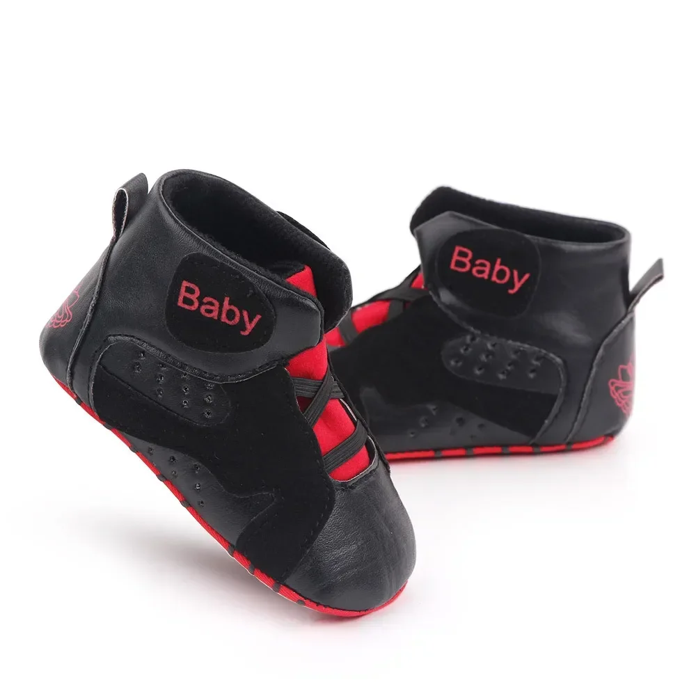 Meckior 2024 New Baby Boys Girls Sneakers Soft Bottom Non-slip Baby Soccer Basketball Sports Shoes First Walker Crib Shoes