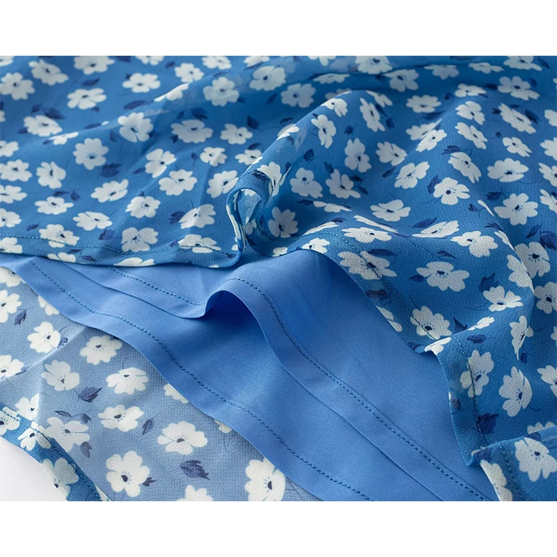 YENKYE Nuove donne stampa floreale manica lunga mini abito sexy backless scollo a V abiti da vacanza a-line Chic Lady Robe