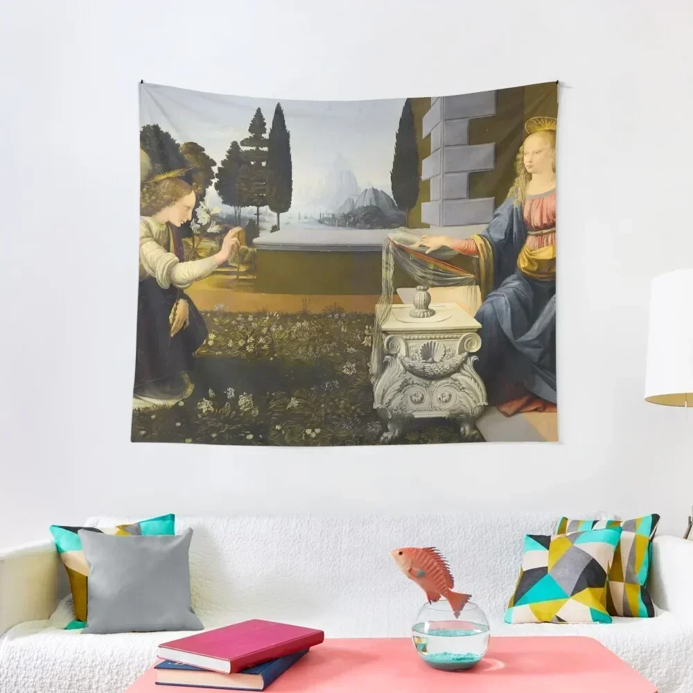 

Annunciation - Leonardo Da Vinci Tapestry Korean Room Decor Aesthetic Home Decor Room Design Tapestry