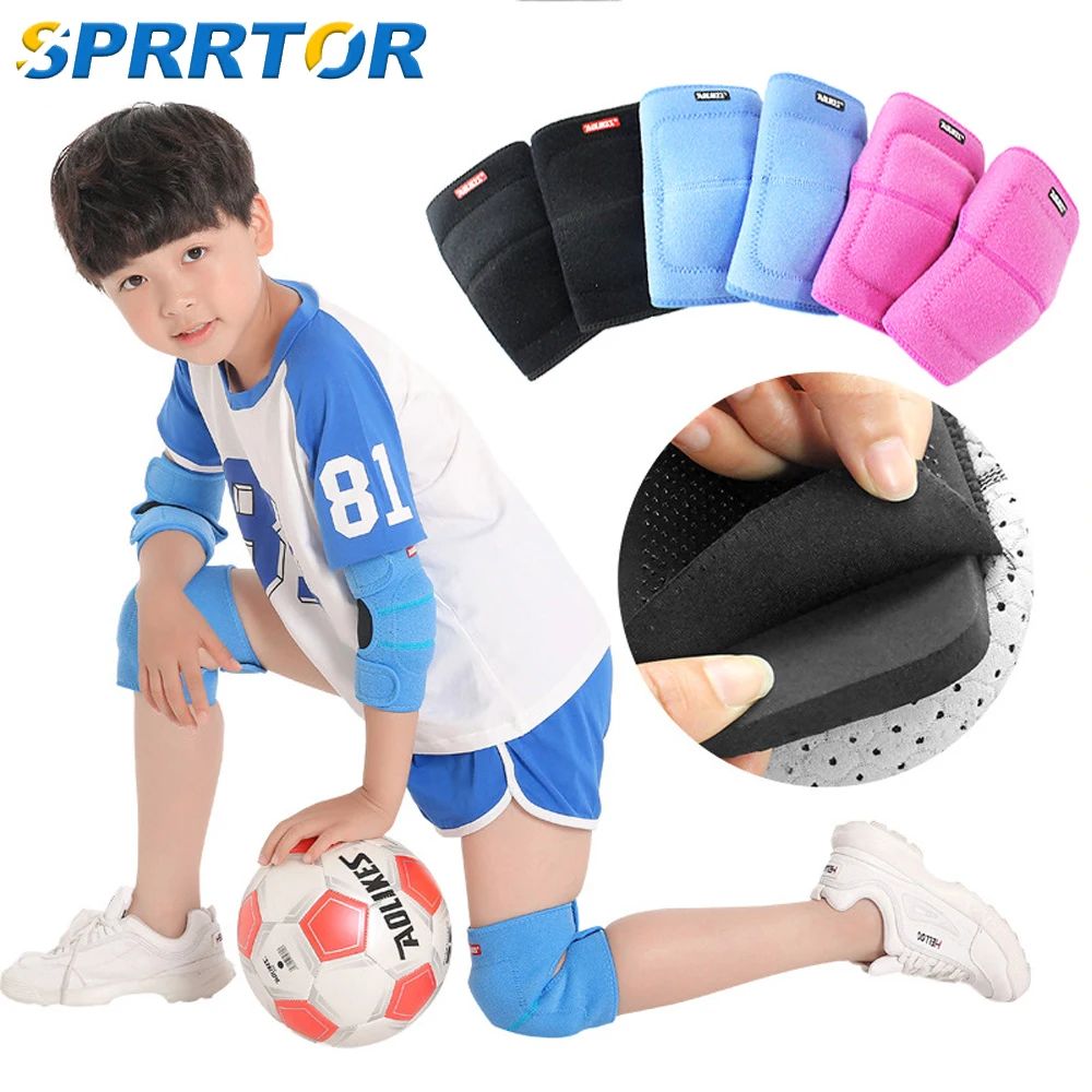 

1Pair Kids Protective Knee Pads Elastic Knee Sleeve Pad,Knee Guards for Kids Knees Support Protective,Knee Brace for Volleyball