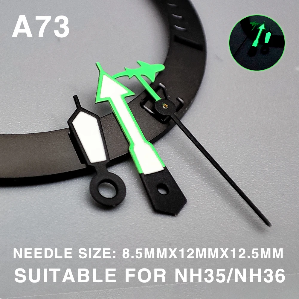 nh35 watch super bright green pointer blue luminous modification accessories, suitable for NH35, NH36, 4r36 movement A30~A104