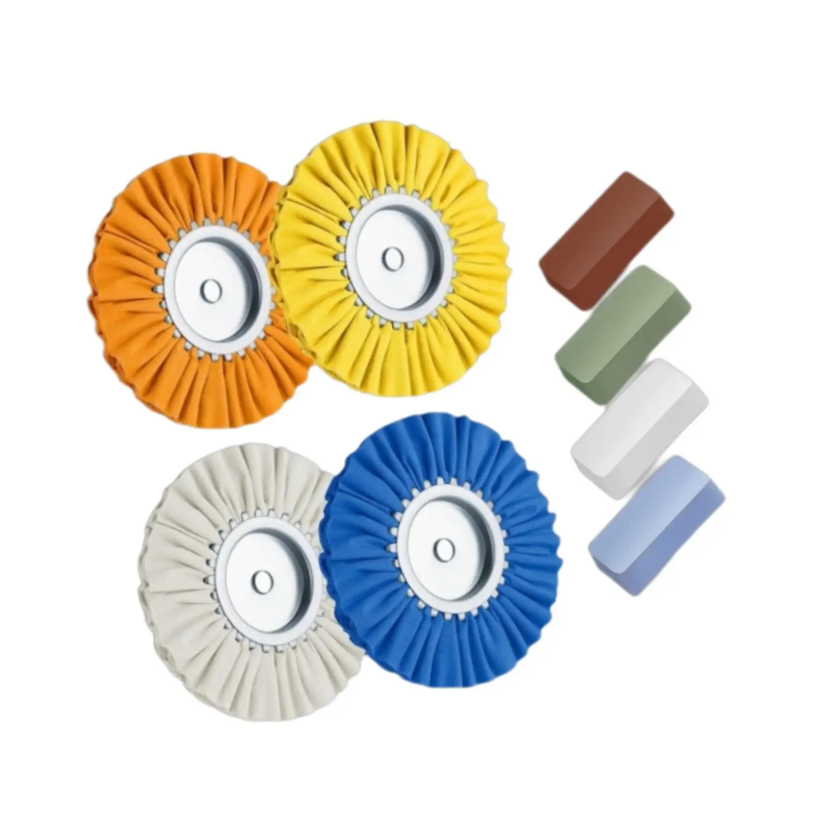 Metal Polish Buffing Wheel Kit Multifunctional 20cm Pads for Angle Grinder Car Polishing Machine Accessory