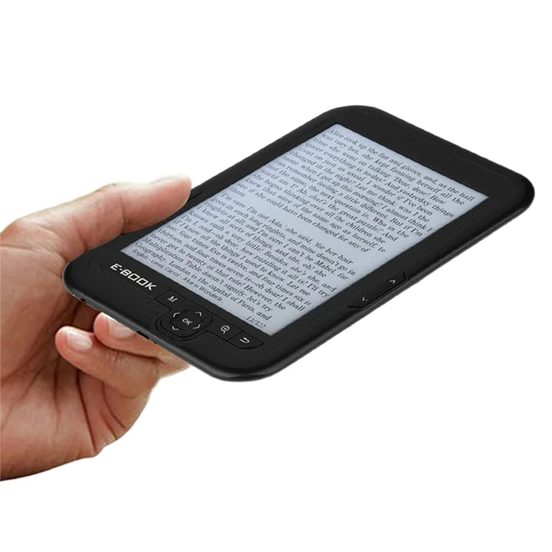 ABVO-EBOOK Reader Eink 6 بوصة Ereader 600 X 800 دقة عرض 300 ديسيبل متوحد الخواص غطاء أزرق (أسود 8G)
