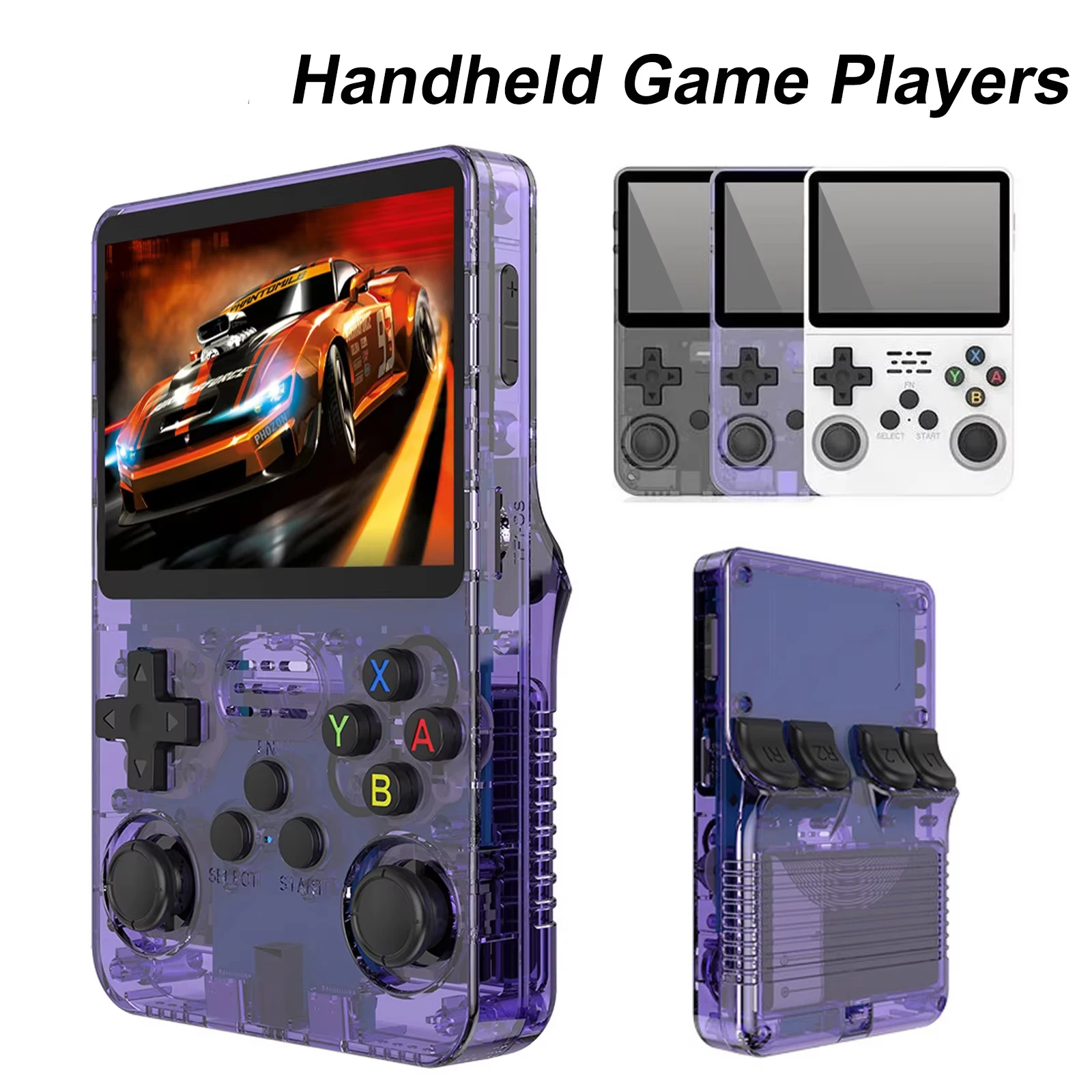 Open Source R36 Handheld Game Console 16000 Classic Games 3.5Inch IPS Screen Built in RK3566 Chip 64GB TF Card Retro Gaming Cons