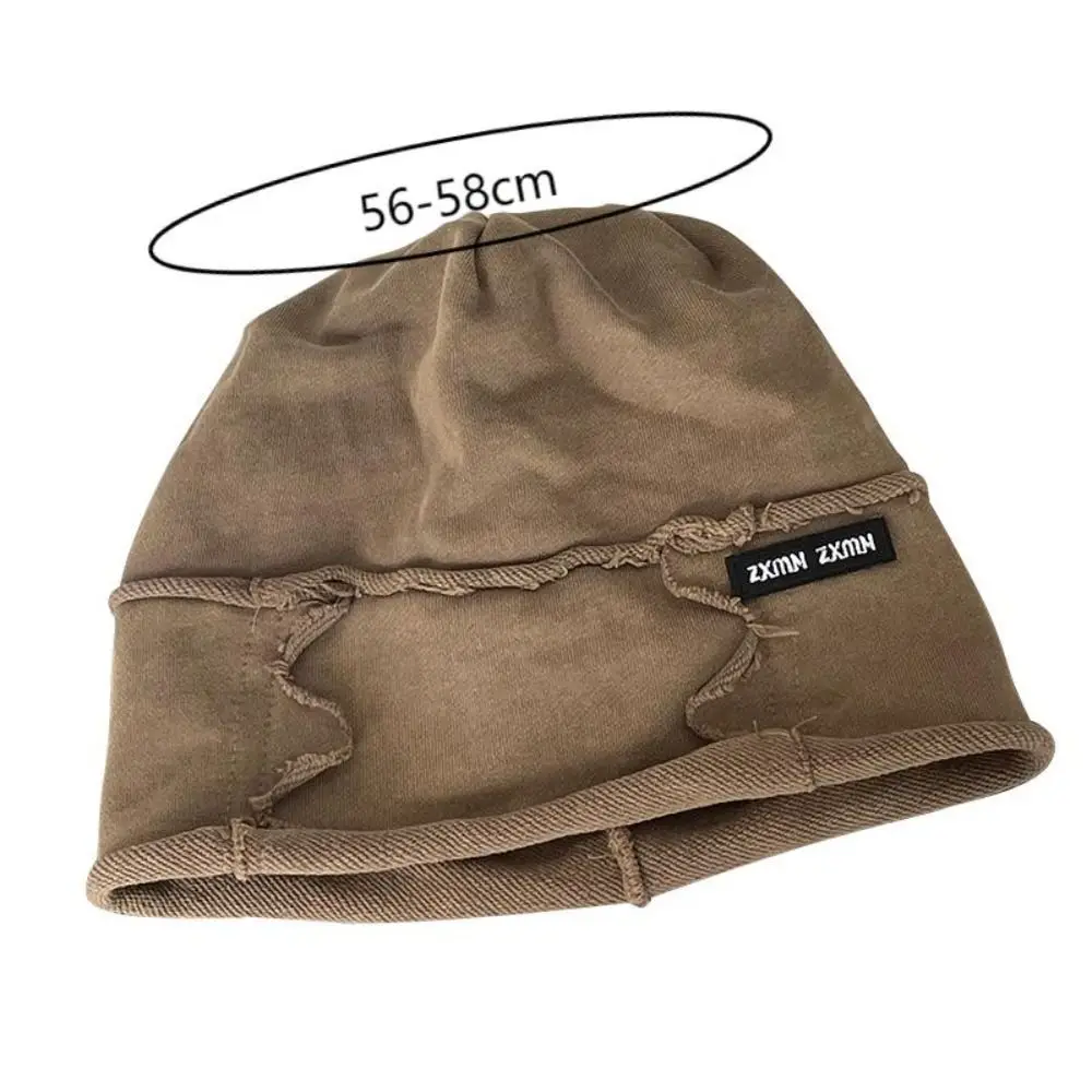 قبعة قطنية سميكة للرجال والنساء ، بونيه مقاوم للبرد ، بلون واحد ، قبعة مرنة ، غسلها ، الموضة