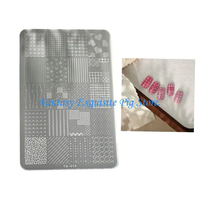Easy Transfer Art Plate Delicate Lace Stainless Steel Professional Template