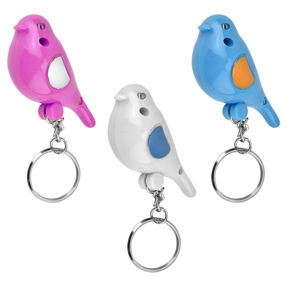 Bird LED Whistle Key Finder Intelligent Voice Control Keychain With Battery Intelligent Key Finder Whistle Key Finder Key Finder