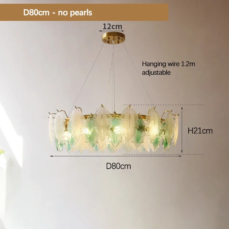 SANDYHA الحديثة الزجاج الملون ريشة الظل LED الثريا قلادة ضوء لغرفة المعيشة غرفة الطعام غرفة نوم ديكور المنزل الأنيق