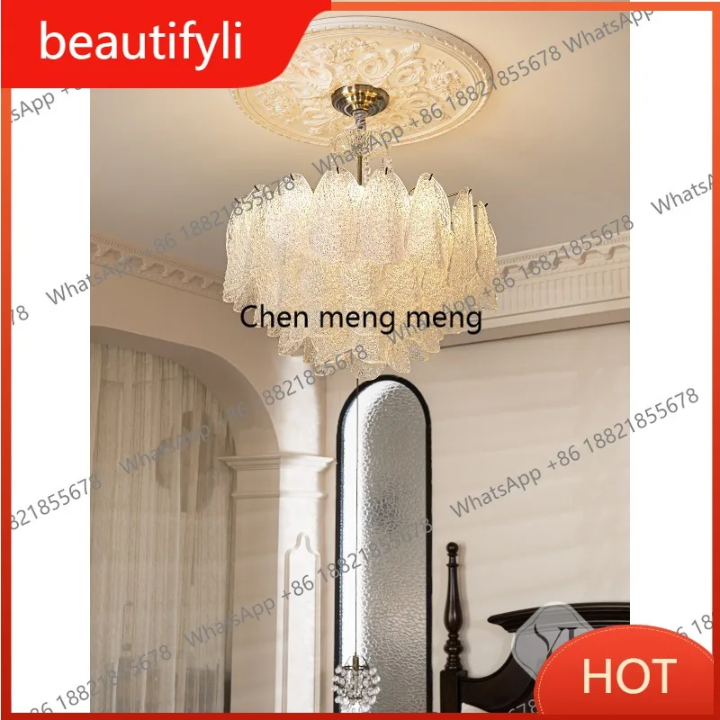 

D80 French light luxury bedroom chandelier with creative dining room room retro medieval crystal lamp