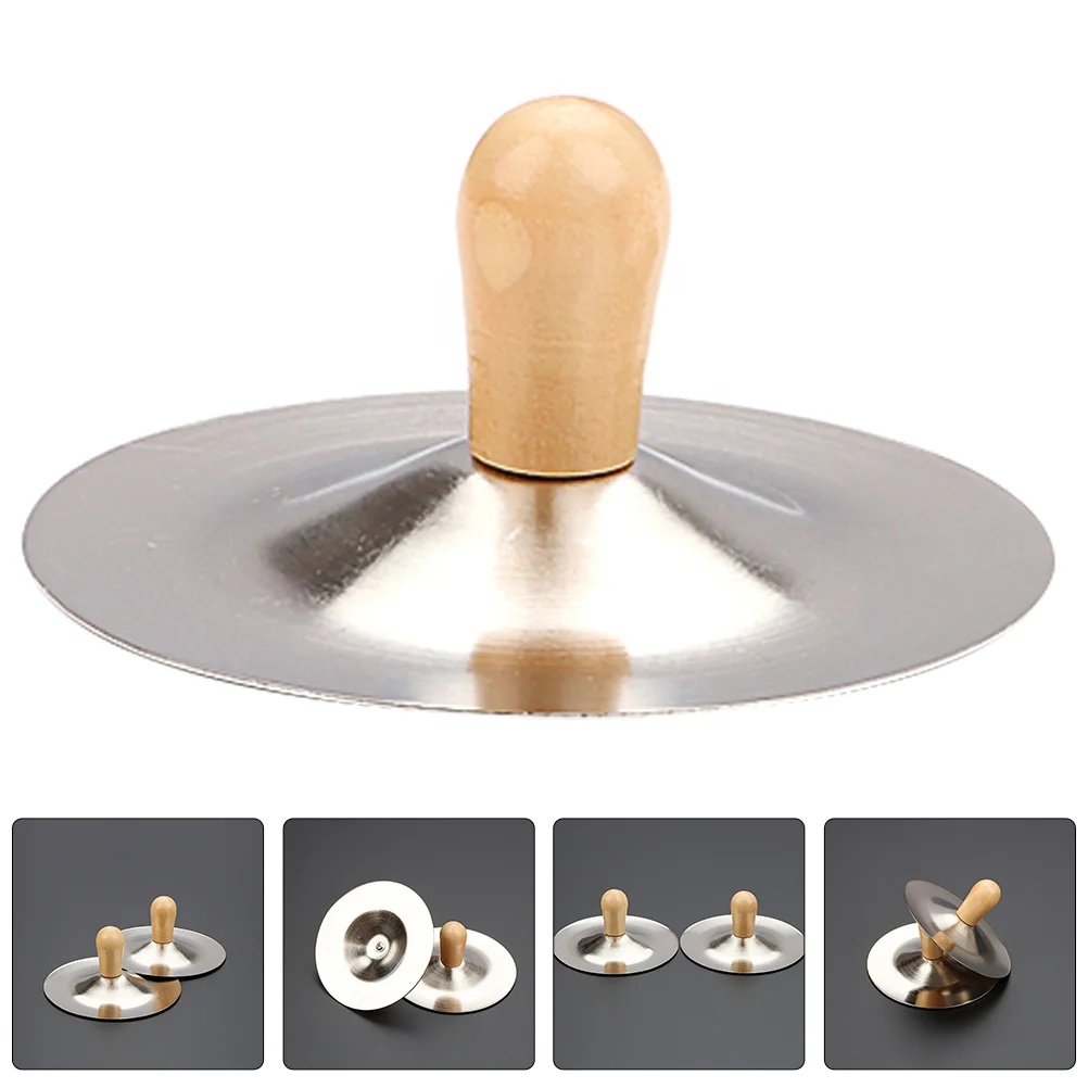 

2 Pcs Small Copper Cymbals W200A Finger Musical Instrument Nationality Child Hand Percussion Metal Finger Cymbals for Kids Belly