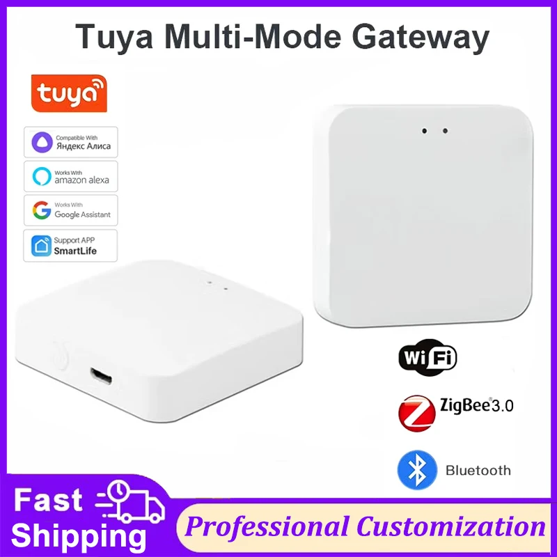 

Шлюз беспроводной концентратор Tuya Zigbee, автоматизация умного дома, через Smart Life, работает с Alexa, Google Home