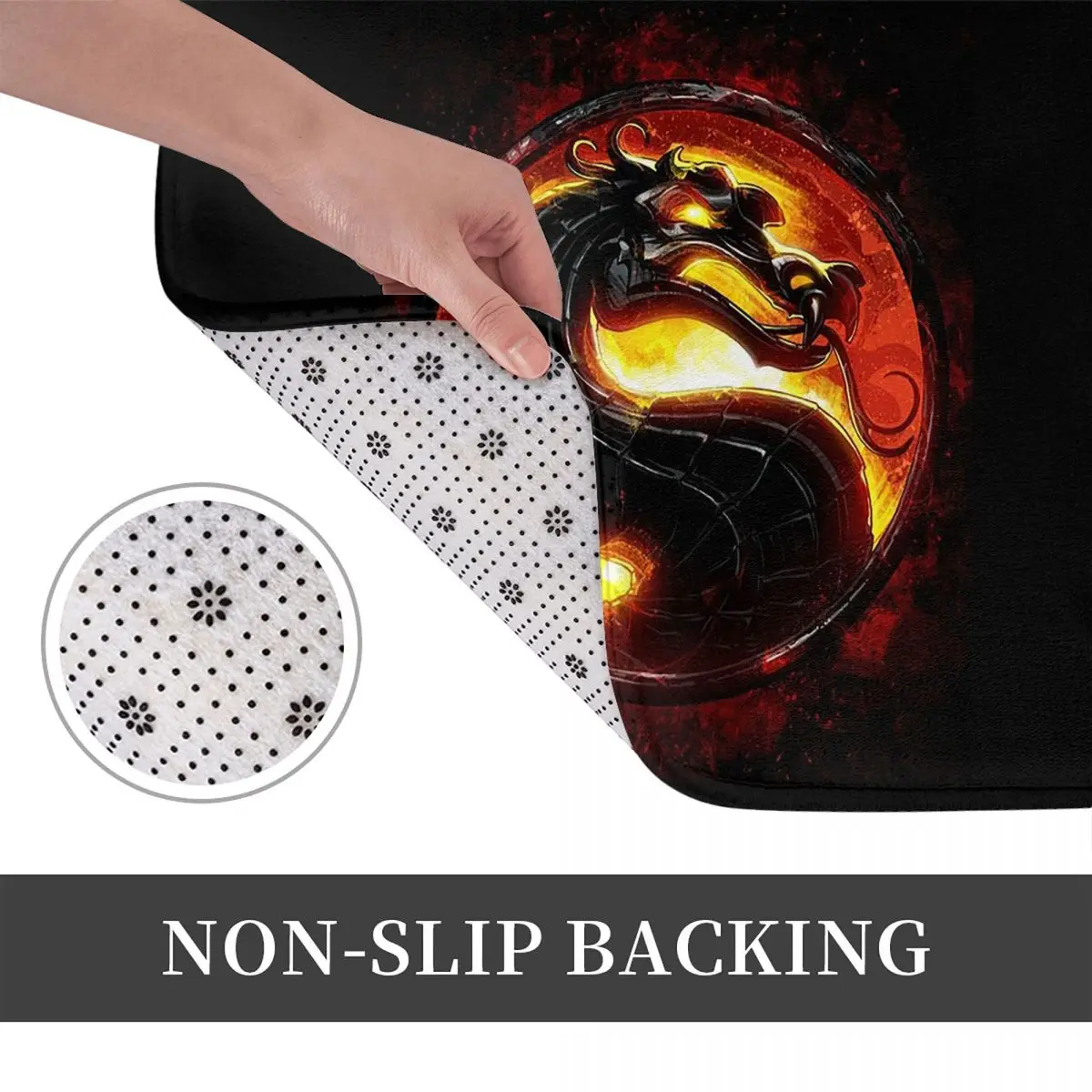 Cartoon Mortal Kombat Non-slip Doormat Floor Mat Sand Scraping Carpet Rug for Kitchen Entrance Home Balcony Footpad Mats