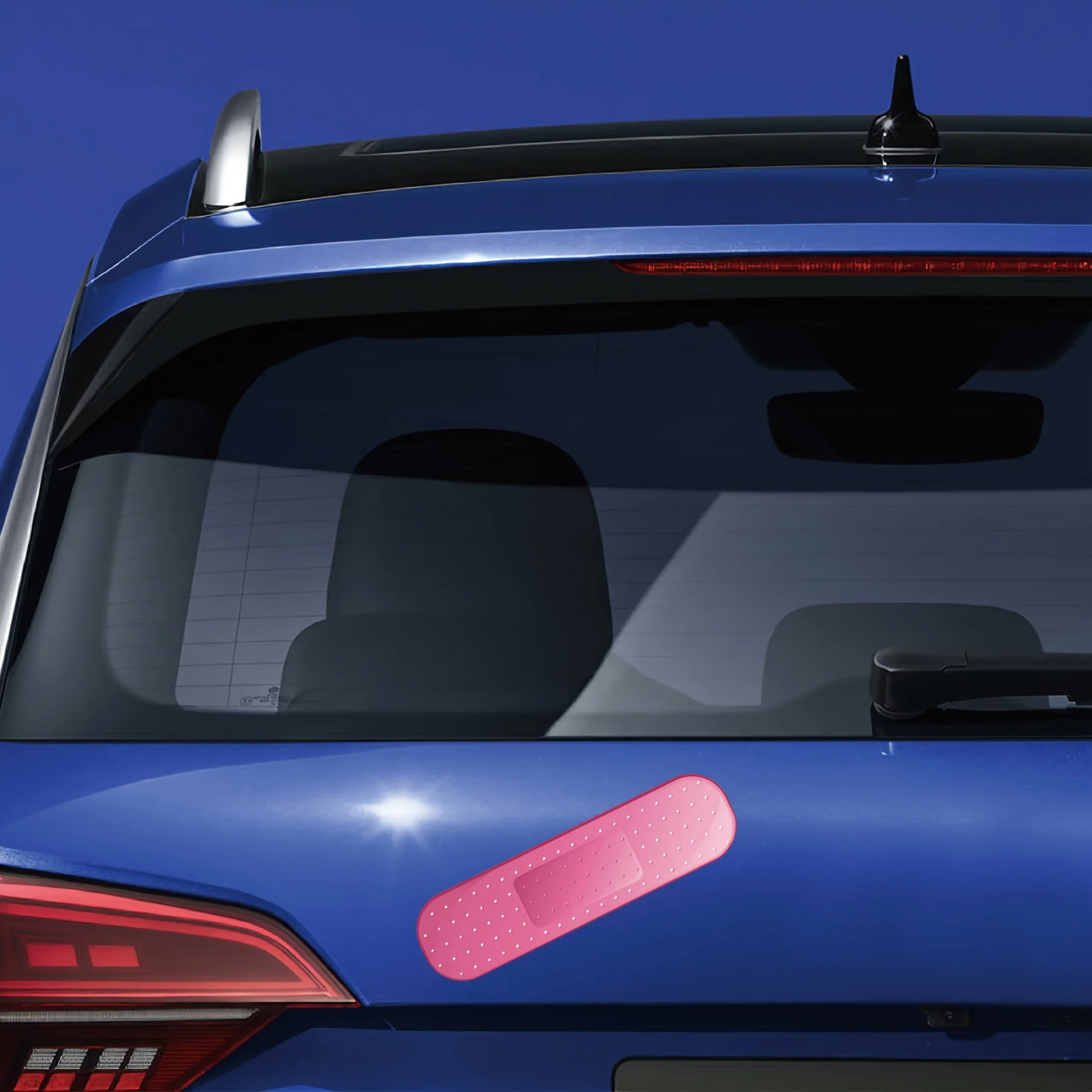 4Pcs Large Pink Band Aid Waterproof Vinyl Stickers Dent Cover Decals for Car Truck RV Boat Window Bumper Decor