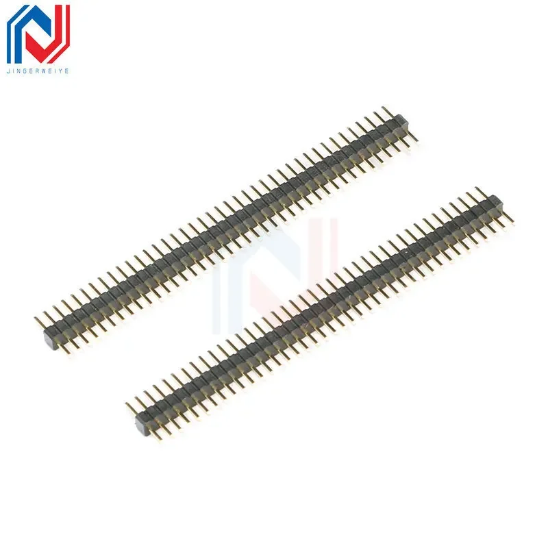 10pcs/Lot 1.27mm 1*40 2*40 Pin Header Male Pitch Male Single/Double Row Pin Header Strip Gold Plated Copper Connector