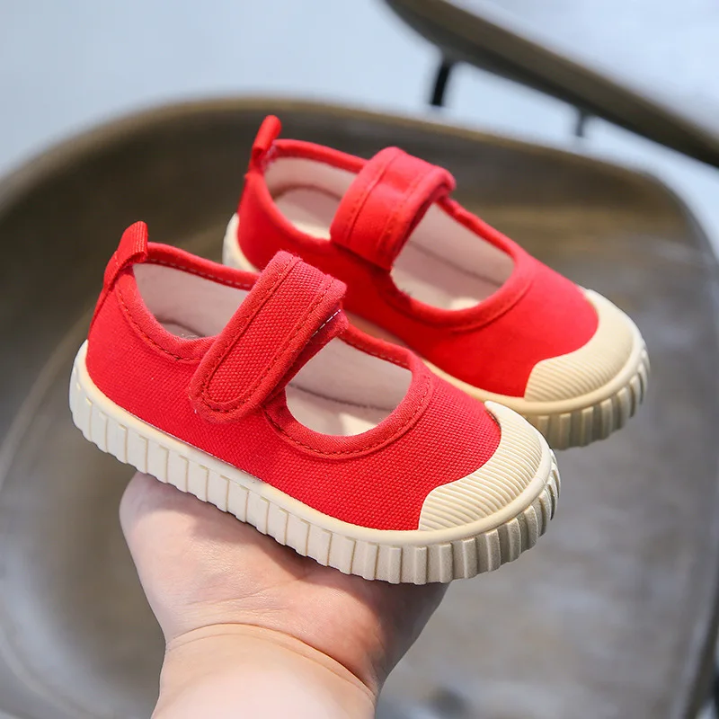 Children Canvas Shoes for Girls Boys Fashion Candy Color Casual Sneakers Kids Toddler Baby Breathable Non-slip Leisure Shoes