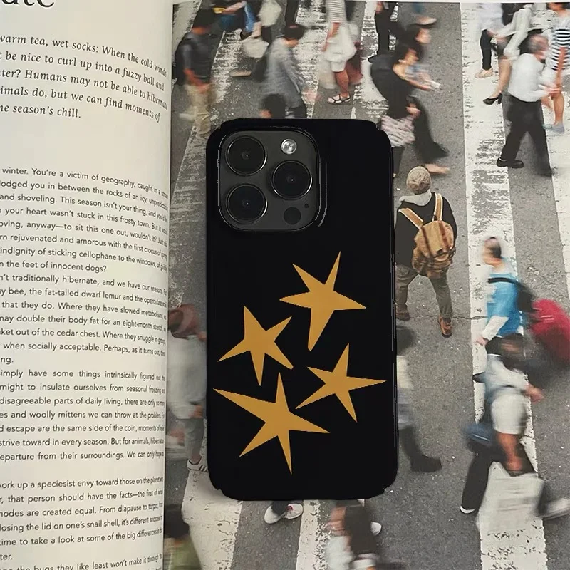 حافظة هاتف برتقالية مع خلفية سوداء لهاتف آيفون 17 Air 16E 15 PROMAX 14 Plus 13 12MINI 11 16Plus XR غطاء هاتف أكريليك