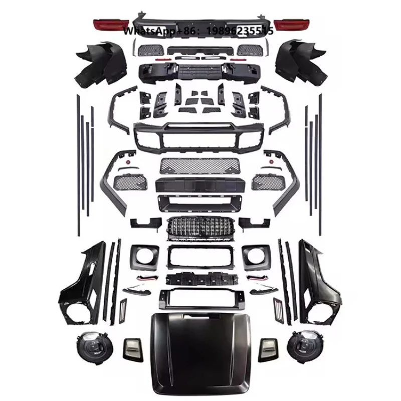 High Quality W463 W464 Full  G63 Body Kit Gloss Black/Carbon Look for G Class W463 2004-2018