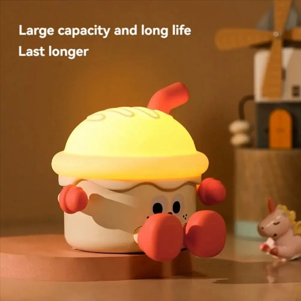 

Creative Bedside Lamp Cute Sleep Sensor Pat Lamp Rechargeable Touch Lamp USB Rechargeable Night Light For Girlfriend