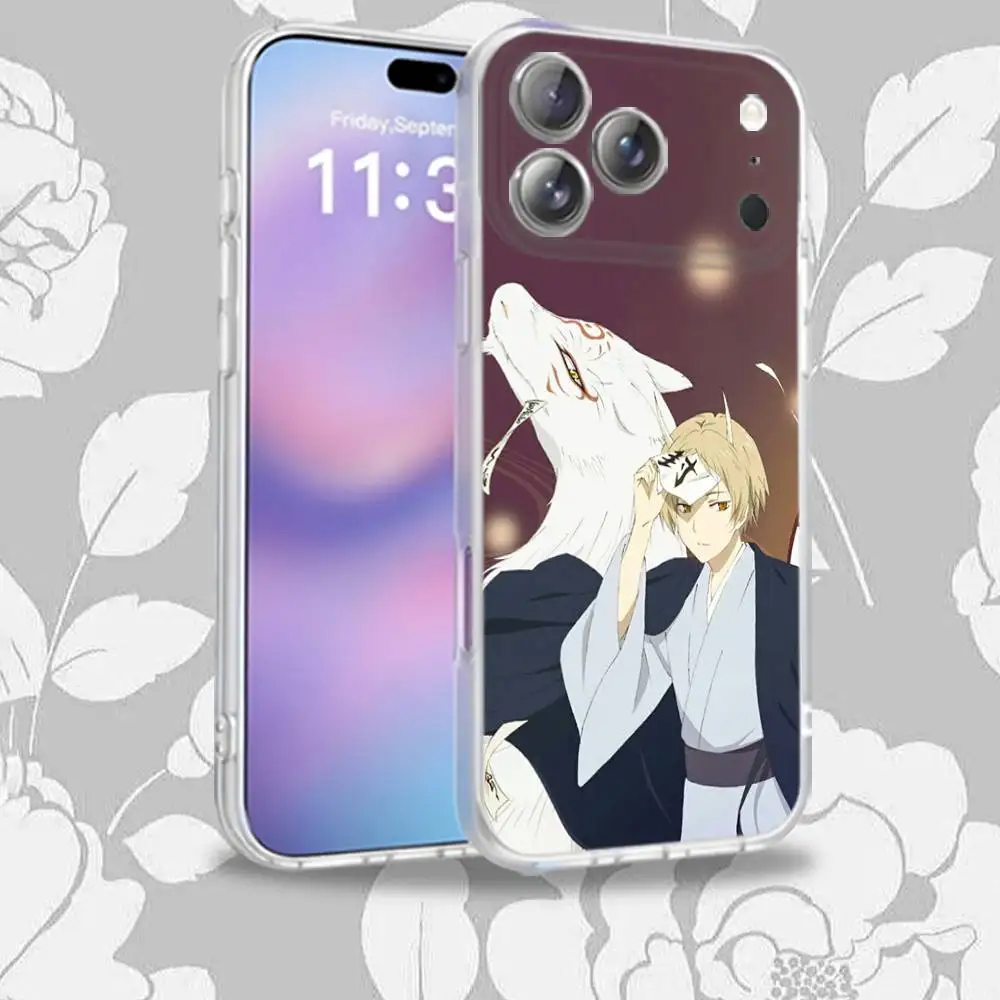 حافظة هاتف تاكاشي اللطيفة N-NatsumeS لهاتف آيفون 16,14,11,17,13,15,12,Air,Plus,Pro,Max,E,Mini Frosted for MagSafe Magnetic