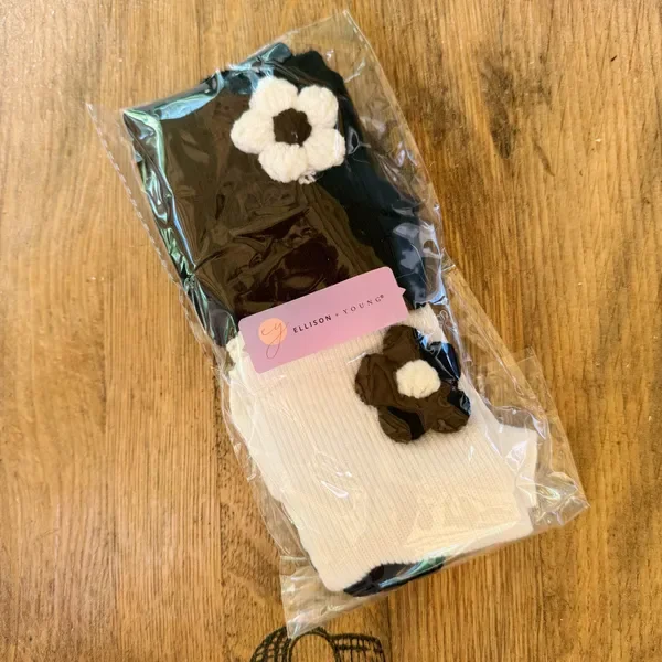 مجموعة جوارب منتفخة ديزي مزخرفة مكونة من قطعتين #5