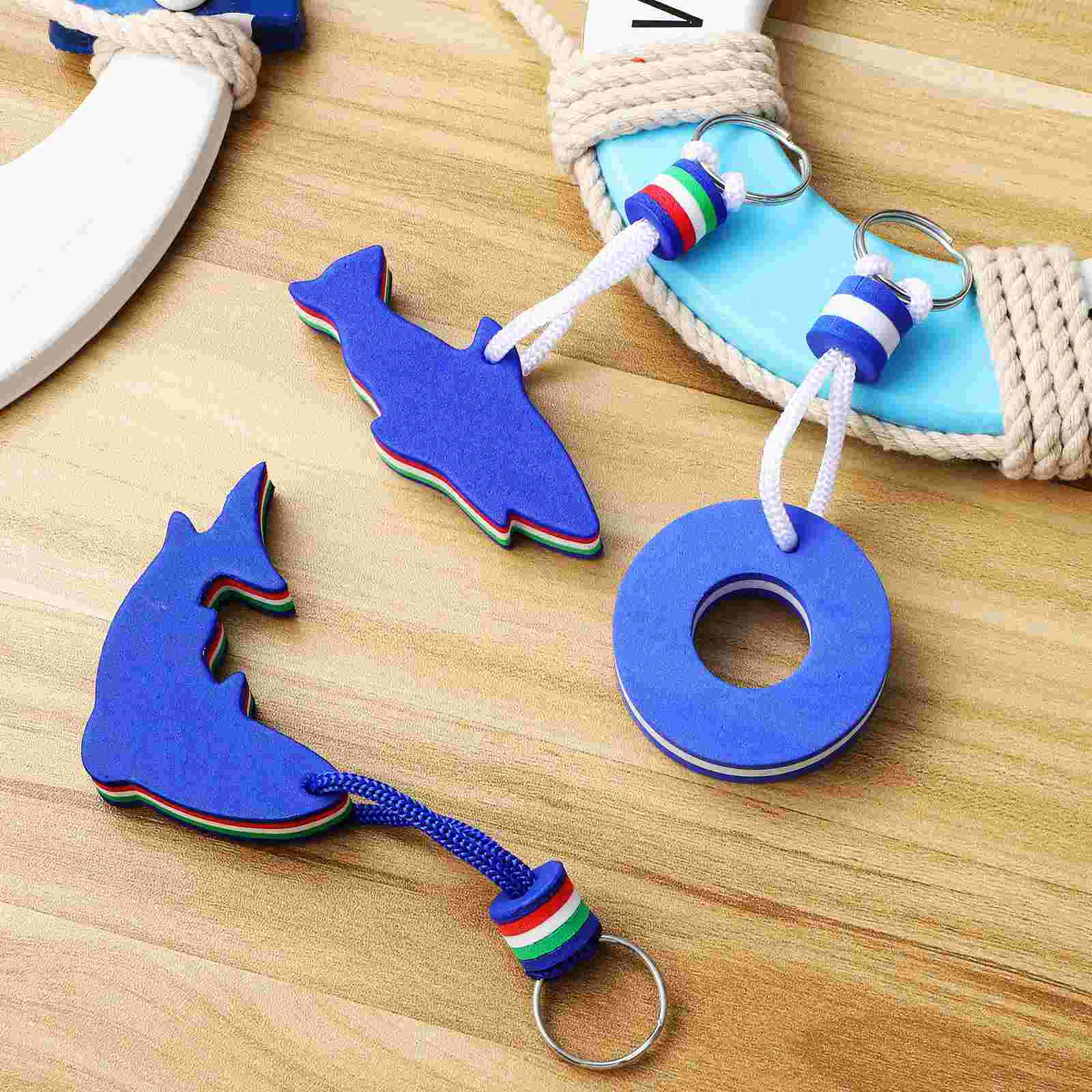 3Pcs Boat Floating Keychains EVA Sailing Float Anchor Keychain Marine Charm Surfing Keys Buckle gifts Swimming Sport Accessories