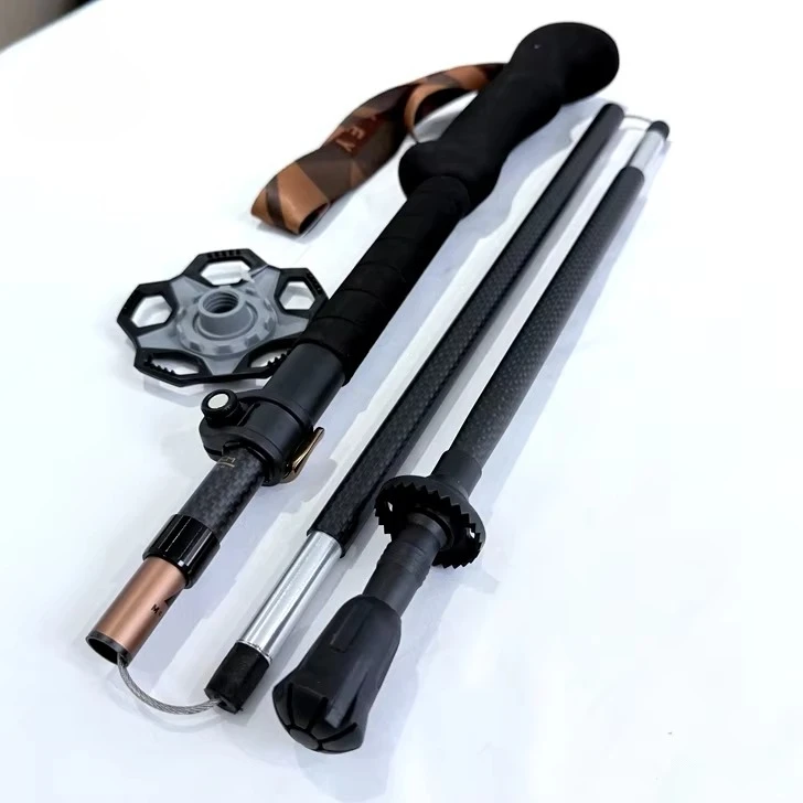 

Professional Collapsible Carbon Fiber Folding Trek 3 Section Trekking Pole Cork for Outdoor Trekking