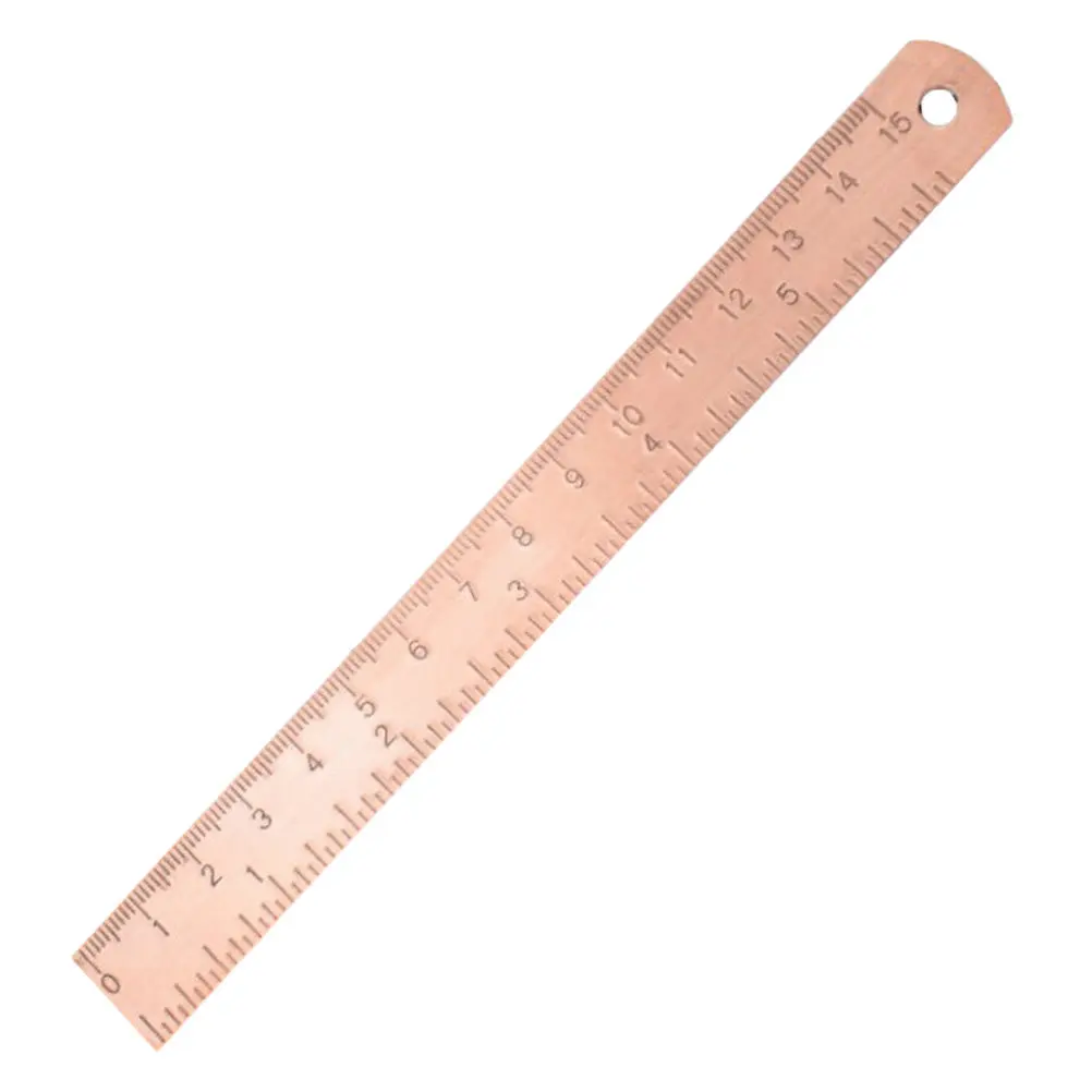 Copper Drawing Ruler Professional Portable Measuring Tool Office Supply Multi Functional Drafting Tool for Students Designers