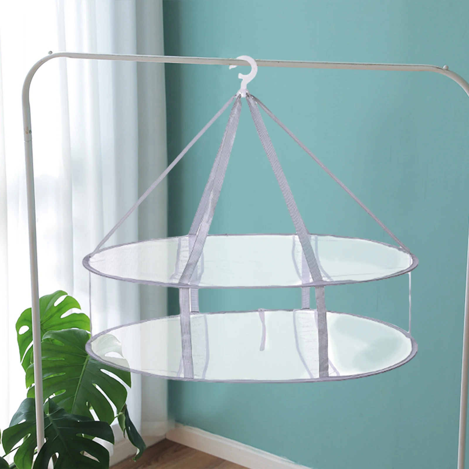 Sweater Drying Rack Hanging Cloth Dryer Multipurpose Drying Net Collapsible Flat Dryer Mesh Net Bathroom Accessories