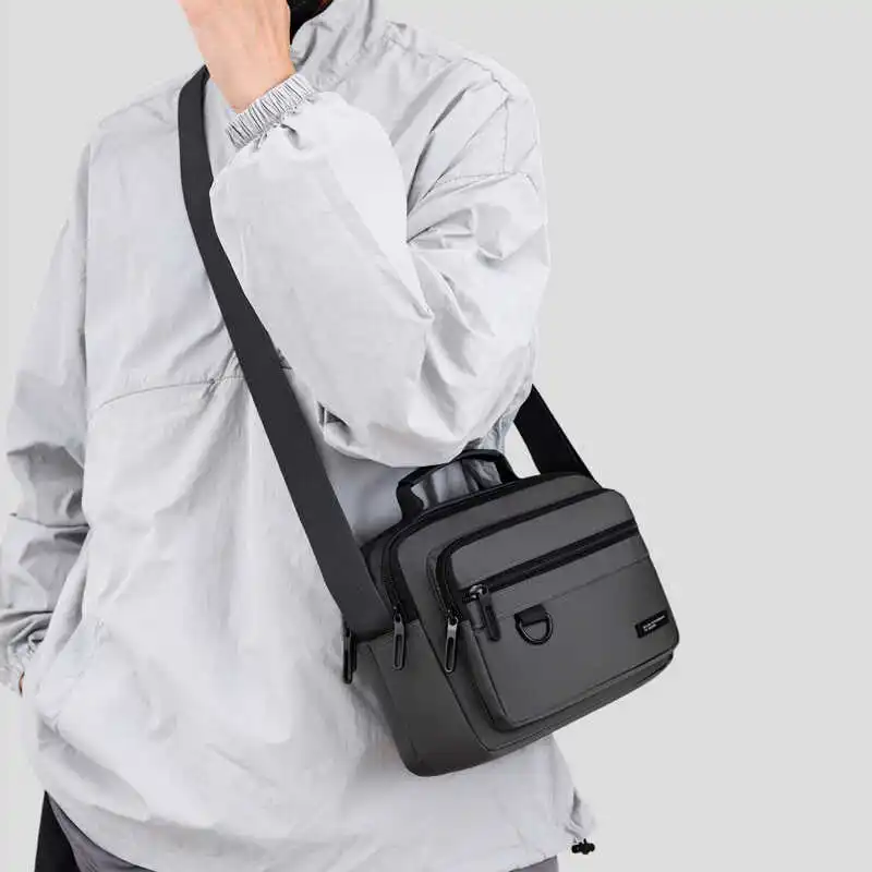 

Повседневная пригородная мужская сумка через плечо, модная корейская сумка Sle, маленькая интеллектуальная прочная износостойкая горизонтальная модель для работы