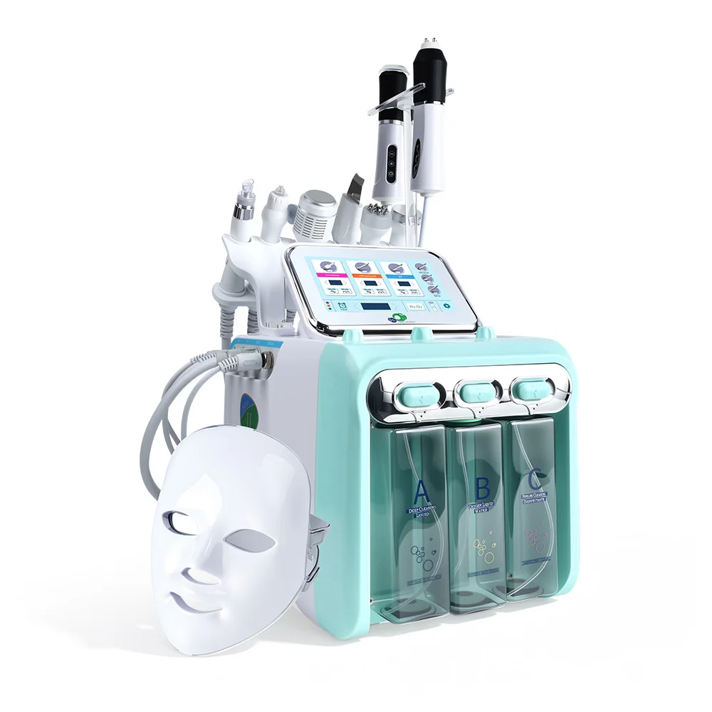 

9 in 1 Hydra Facial Machine Hydro Dermabrasion Oxygen Bubble RF Skin Tightening Deep Cleansing Spa Salon Beauty Equipment W05X-3
