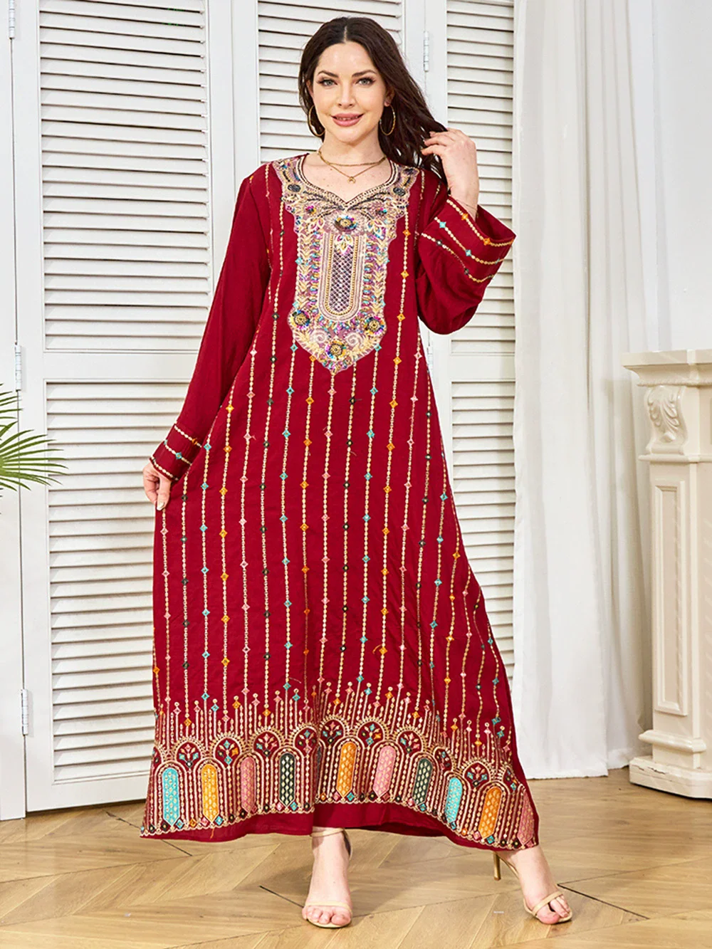 الشرق الأوسط المملكة العربية السعودية رداء إسلامي رمضان جديد لؤلؤة فستان سهرة أنيق دبي ملابس نسائية فستان أزياء إسلامية فاخرة