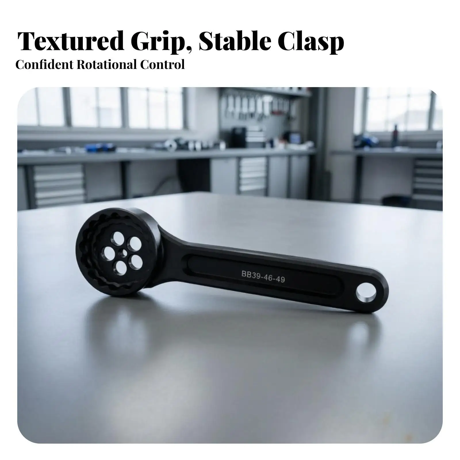 Universal Bicycle Crank Wrench Lightweight Spanner with Integrated Hanging Hole for Bike Tool Box Workshop Storage Rack