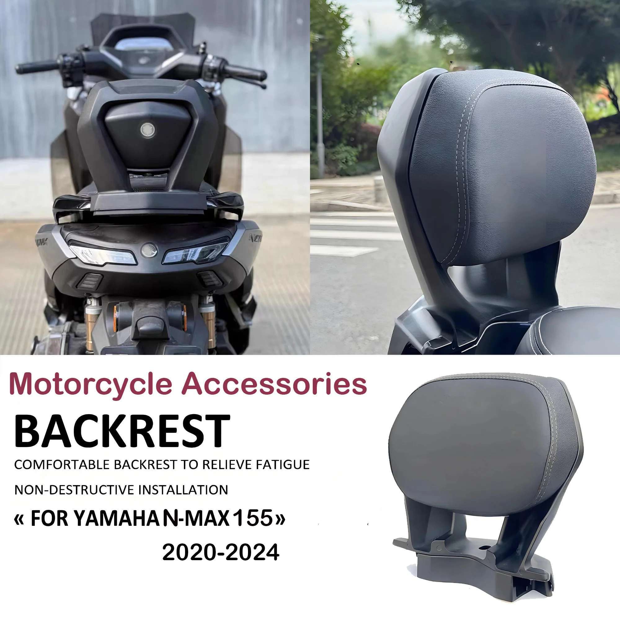 Motorcycle Accessories for Yamaha NMAX 155 N-MAX155 nmax155 2020 2021 2022 2023 2024 Modification Rear Backrest Cushion Backrest