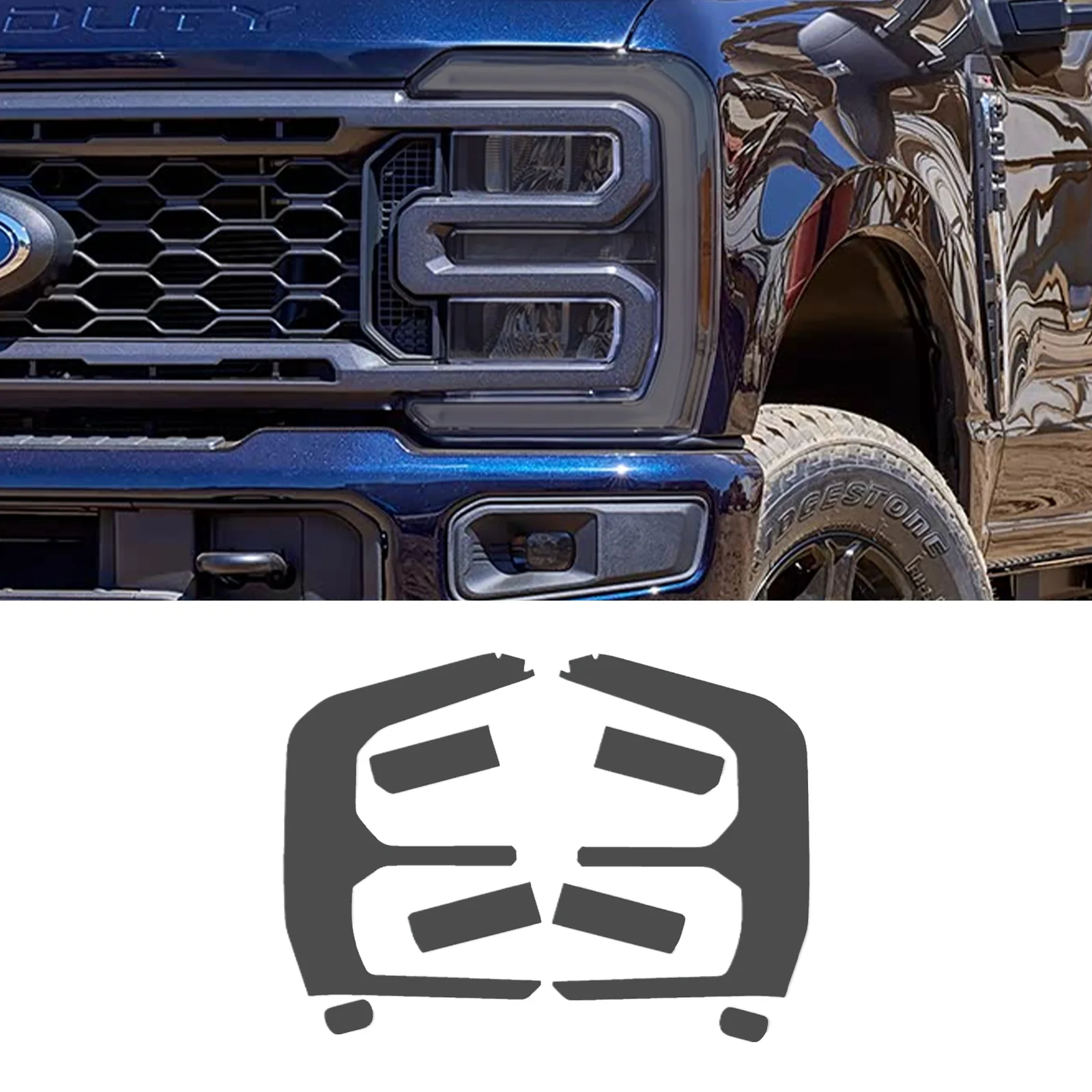 For Ford F 250 F 350 2023 2024 Invisible Car Wrap TPU Film Protective Layer Scratch Resistant Car Modification Accessories