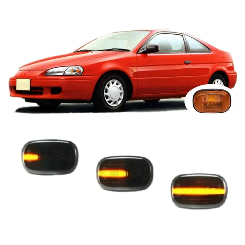 for Toyota CYNOS EL5# EL52 EL54 EL44 1995 1996 1997 1998 1999 Sequential LED Side Marker Turn Signal Light Lamp