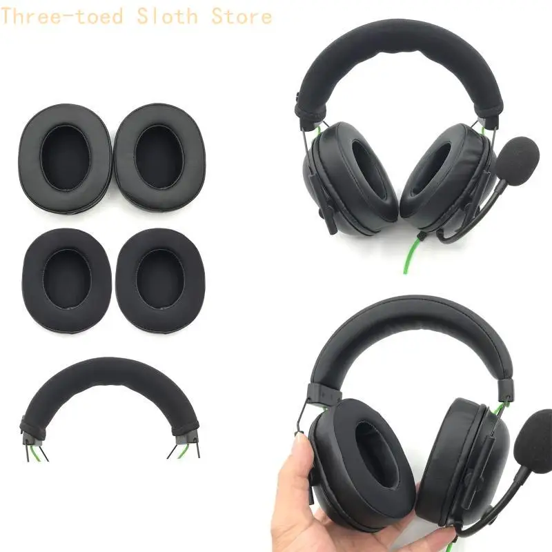 Schaumstoff-Ohrpolster für Blackshark V2X V2Pro V2SE Gaming Headset. Qualifizierte Ohrpolster, Kopfhörer-Reißverschluss-Kissen – Detail 3