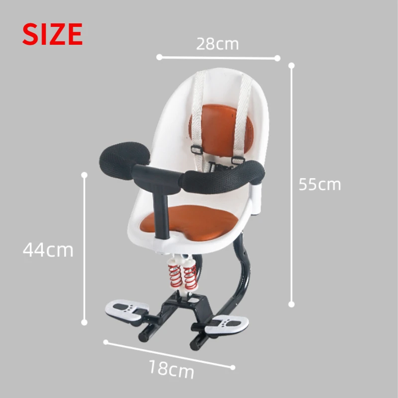 Electric Bicycle Children\'s Front and Rear Dual-use Seat Bicycle Rear Seat Baby Safety Seat Bike Back Seat Electric Scooter Seat