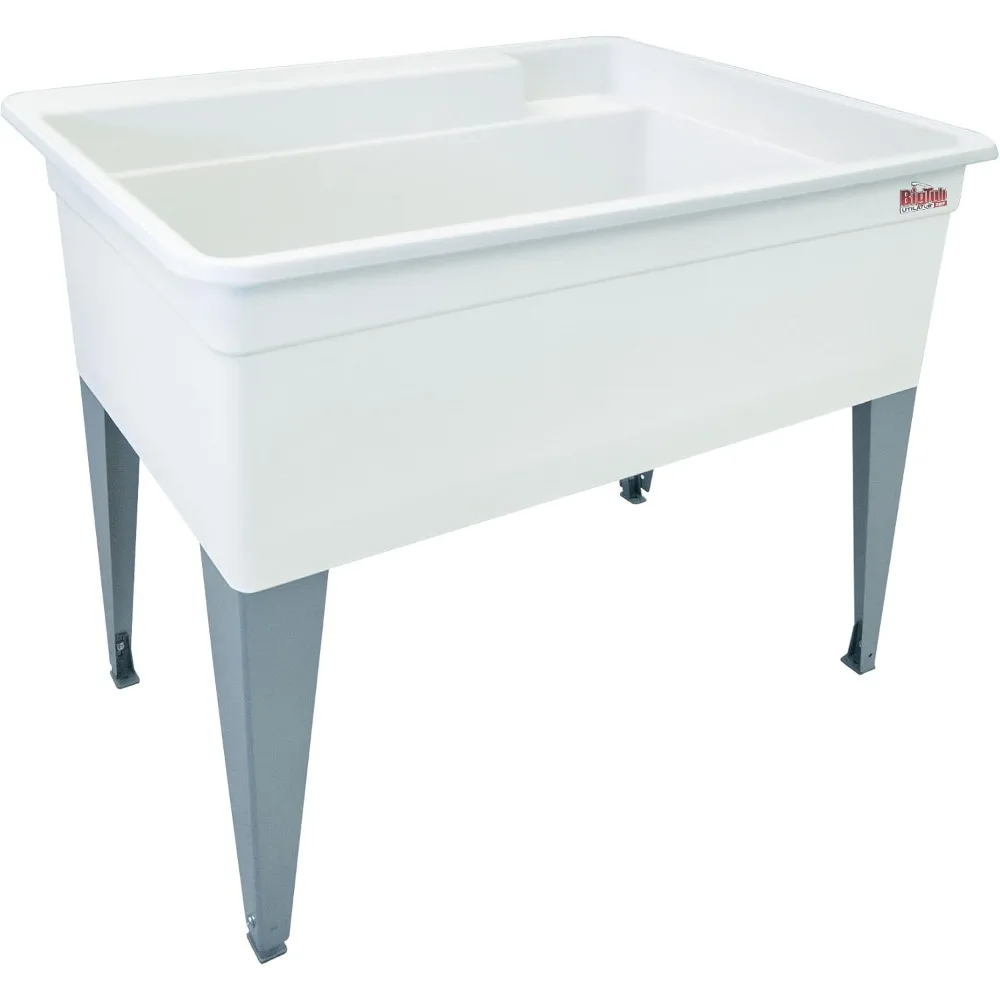 

28F Bigtub Utilatub Напольное крепление для ванны для стирки, 24 x 40 дюймов, белое