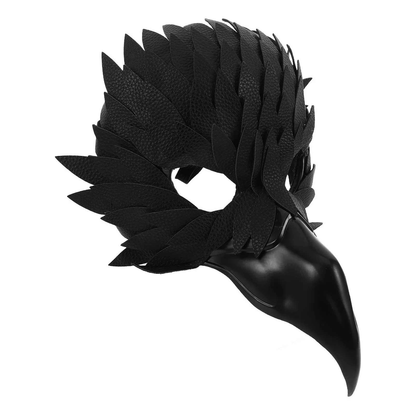 

Halloween Half Face Owl Mask for Adults Stylish Plumed Animal Masquerade Party Carnival Festival Cosplay Accessory Costume Dress