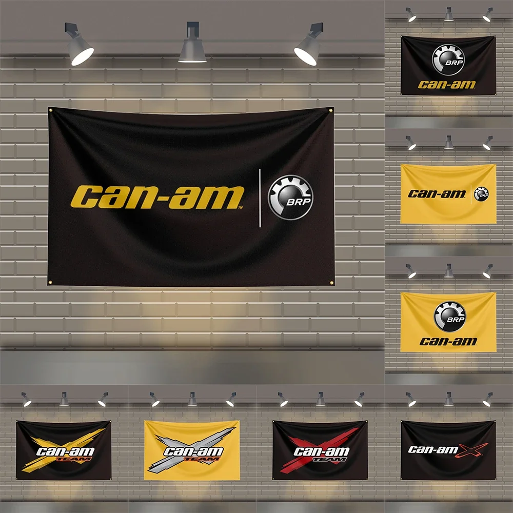 3x5 Ft Can-ams BRP Motorcycle Flag Polyester Printed Motorcycle Flags for Room Garage Decor