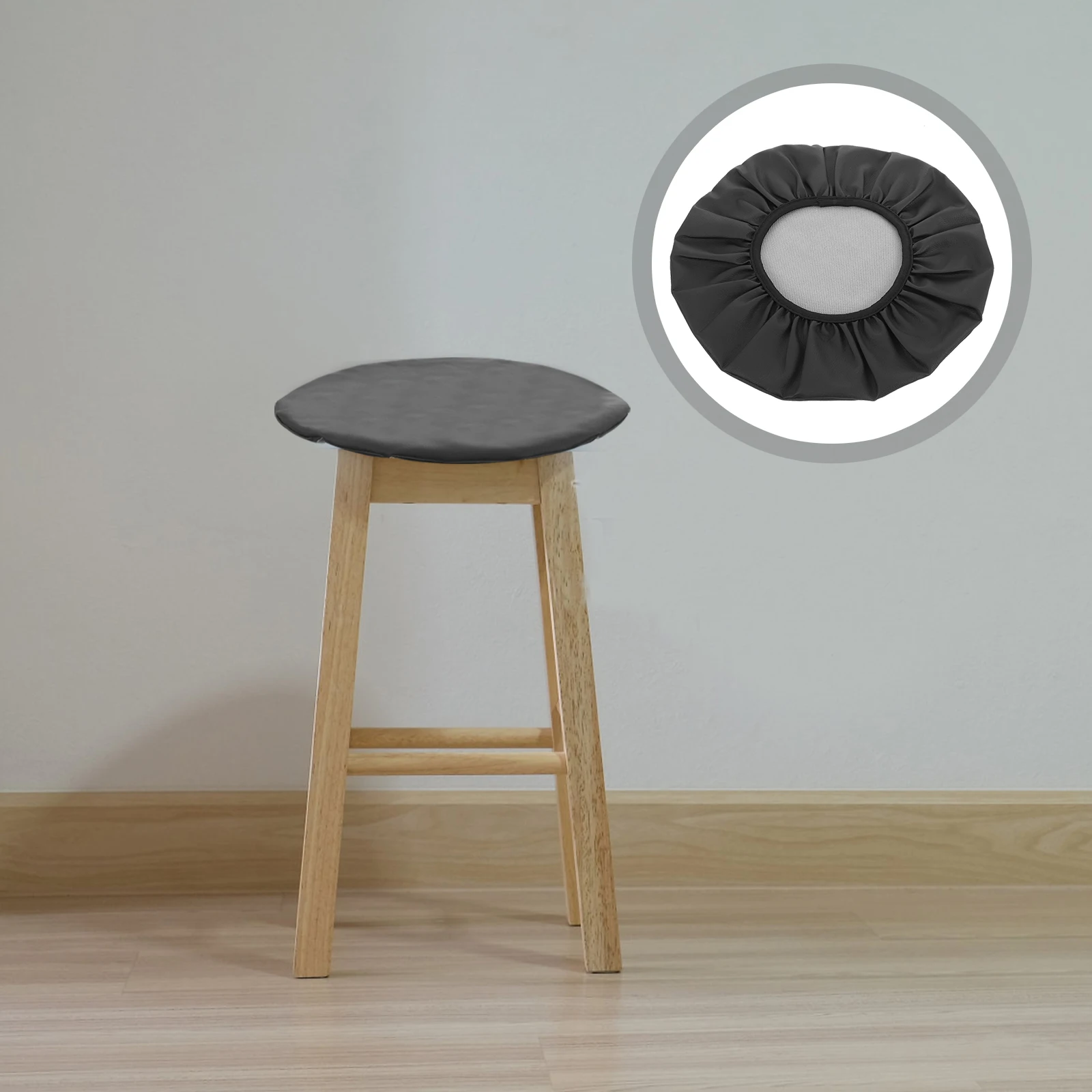 

Stylish Round Stool Seat Cover in Waterproof Wear Resistant for Dining Room Wedding Event Chair Protection